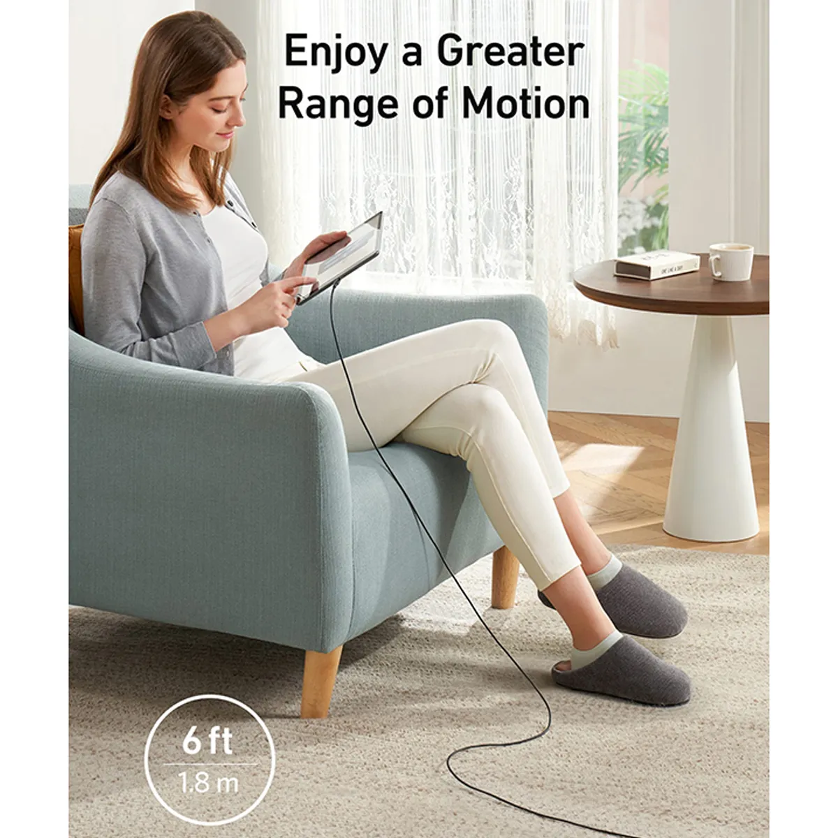 کابل نسل پنجم انکر Anker Powerline 3 USB-C to Lightening 6ft مدل A8833