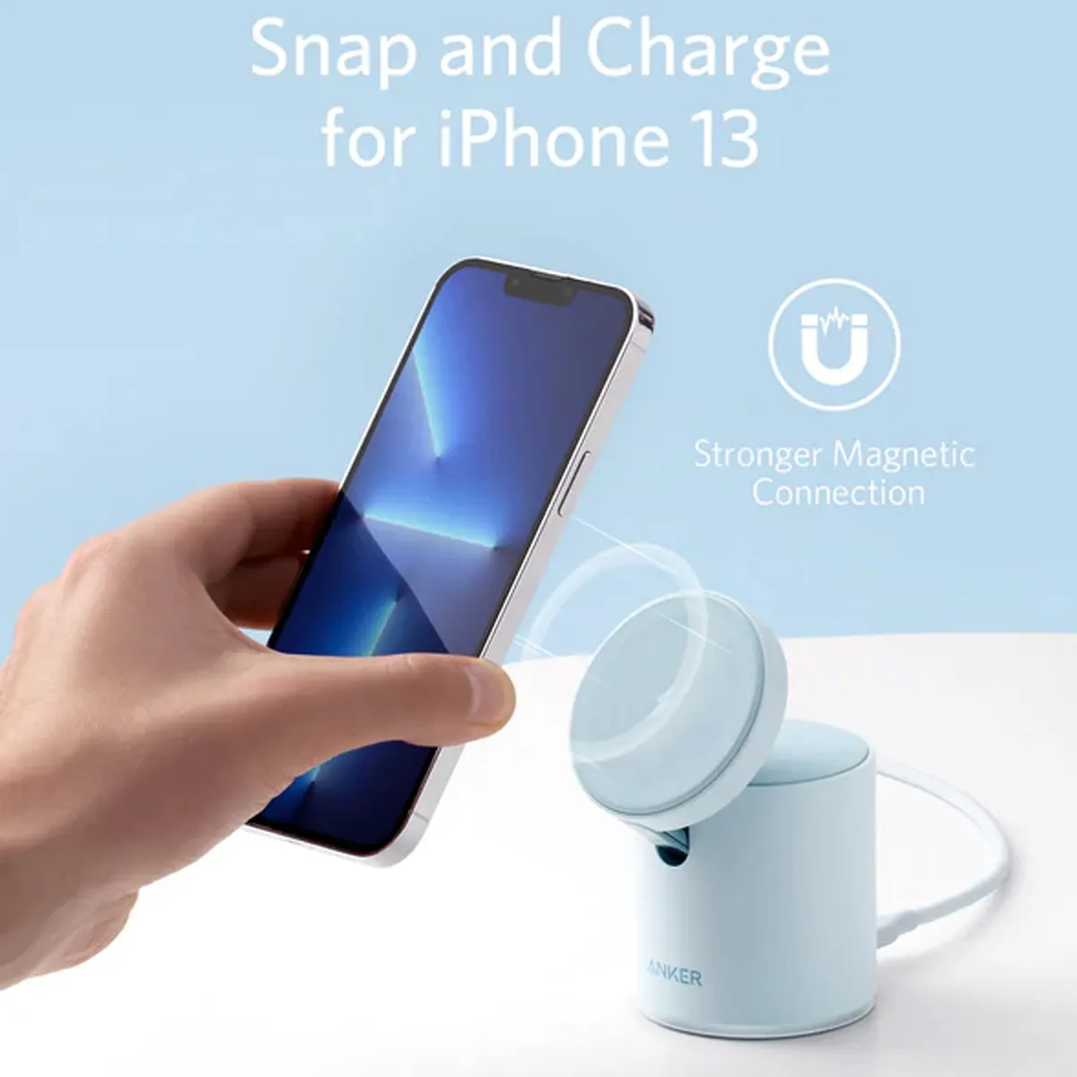 شارژر بی سیم انکر Magnetic Wireless Charger MagGo مدل B2568