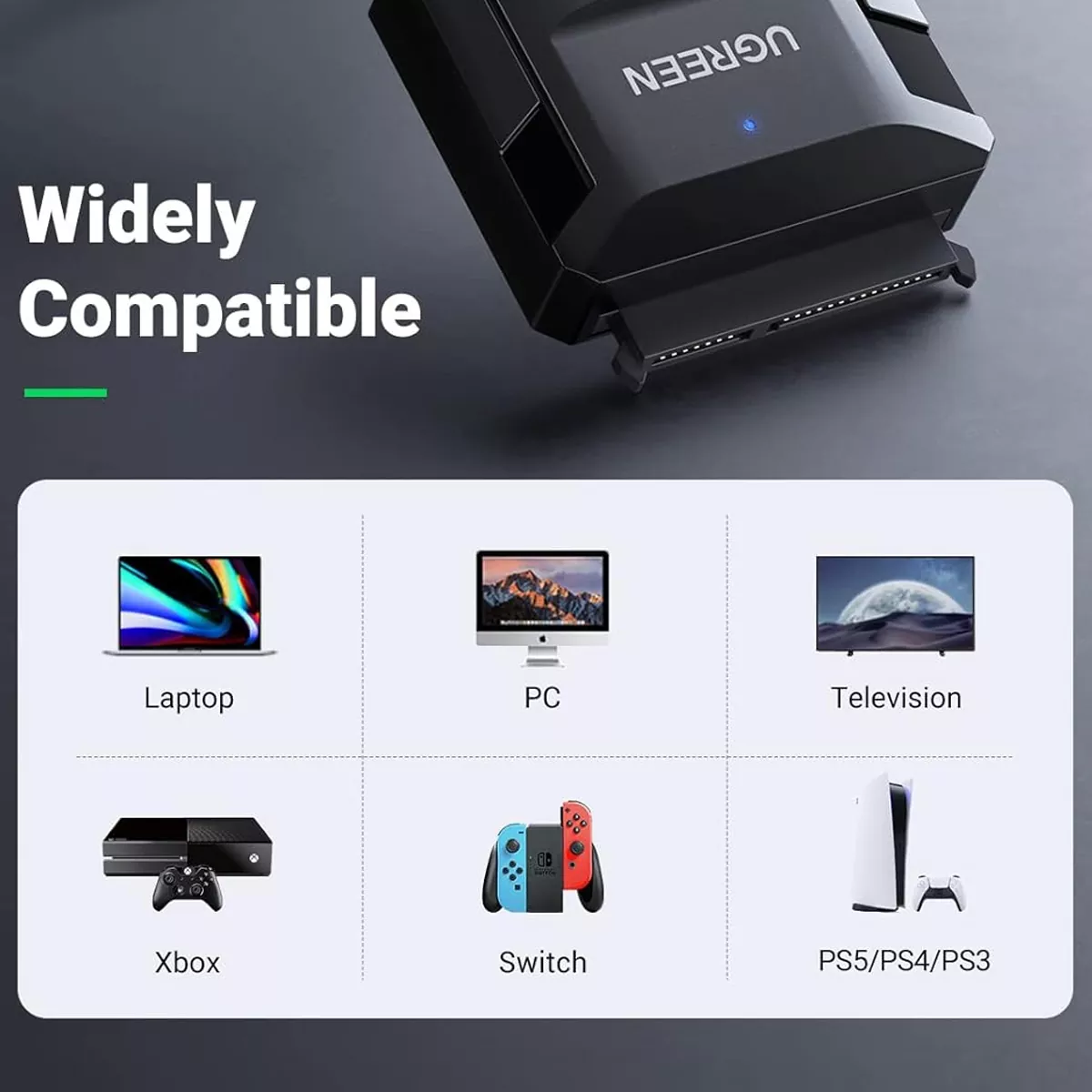 مبدل USB 3.0 به SATA یوگرین مدل Ugreen CR108