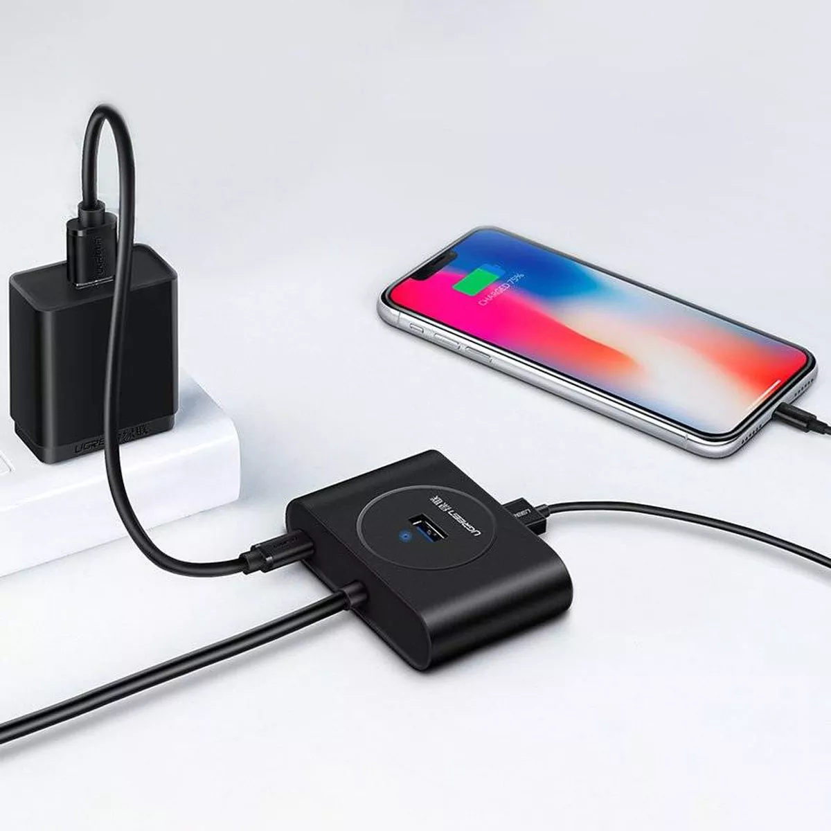 هاب 4 پورت USB 3.0 با تغذیه USB-C یوگرین مدل Ugreen CR113