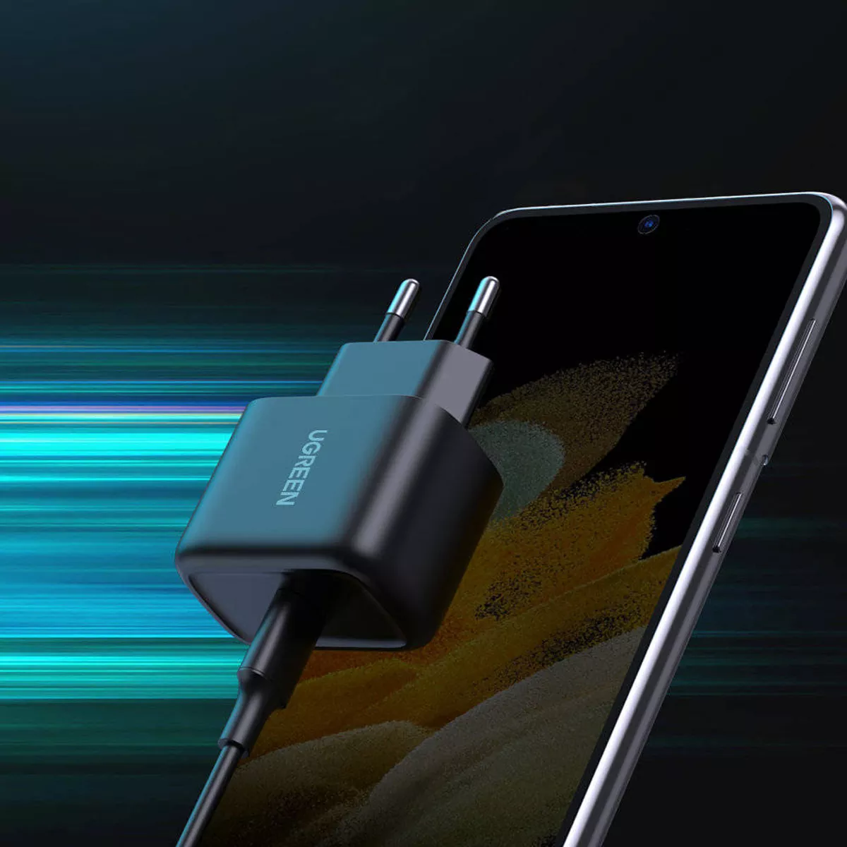 شارژر دیواری 25 وات با پورت USB-C PD همراه با کابل USB-C یوگرین مدل Ugreen CD250