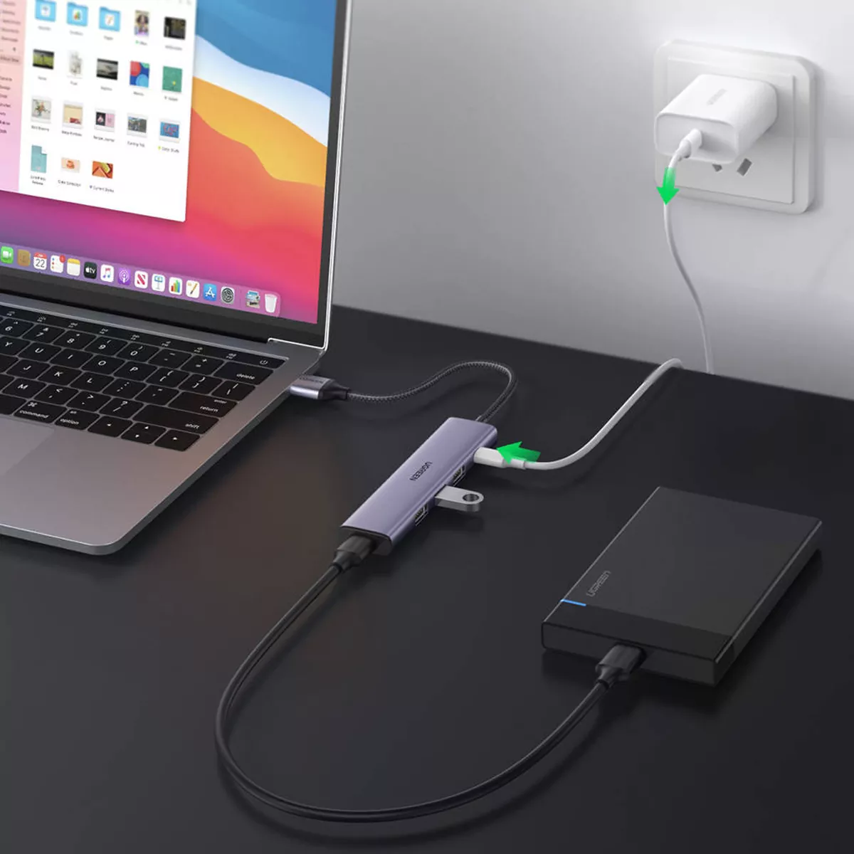 هاب 4 پورت USB 3.0 یوگرین مدل Ugreen CM473-20805