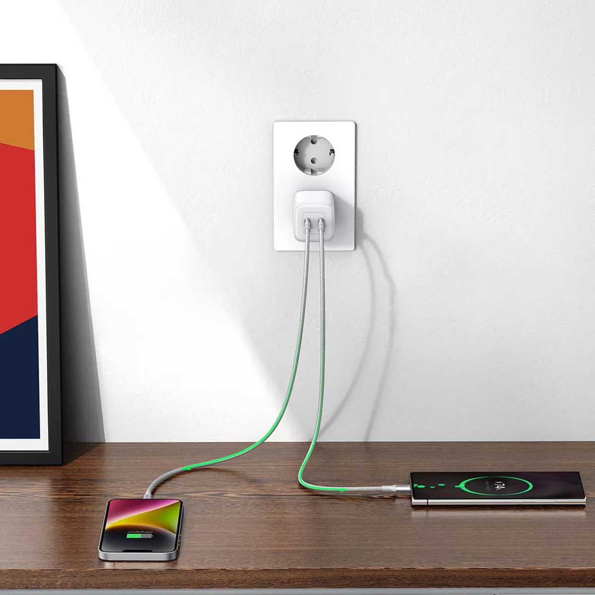 شارژر دیواری دو پورت 45 وات USB-C یوگرین مدل Ugreen CD294-15327