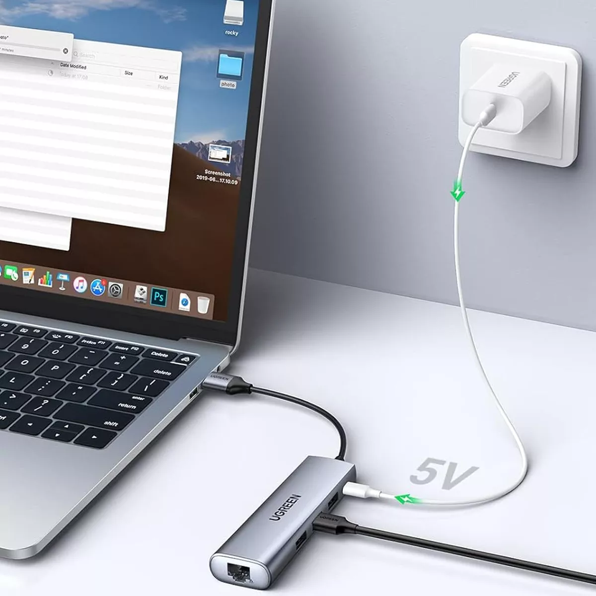 هاب 5 پورت USB 3.0 یوگرین مدل Ugreen CM266-60812