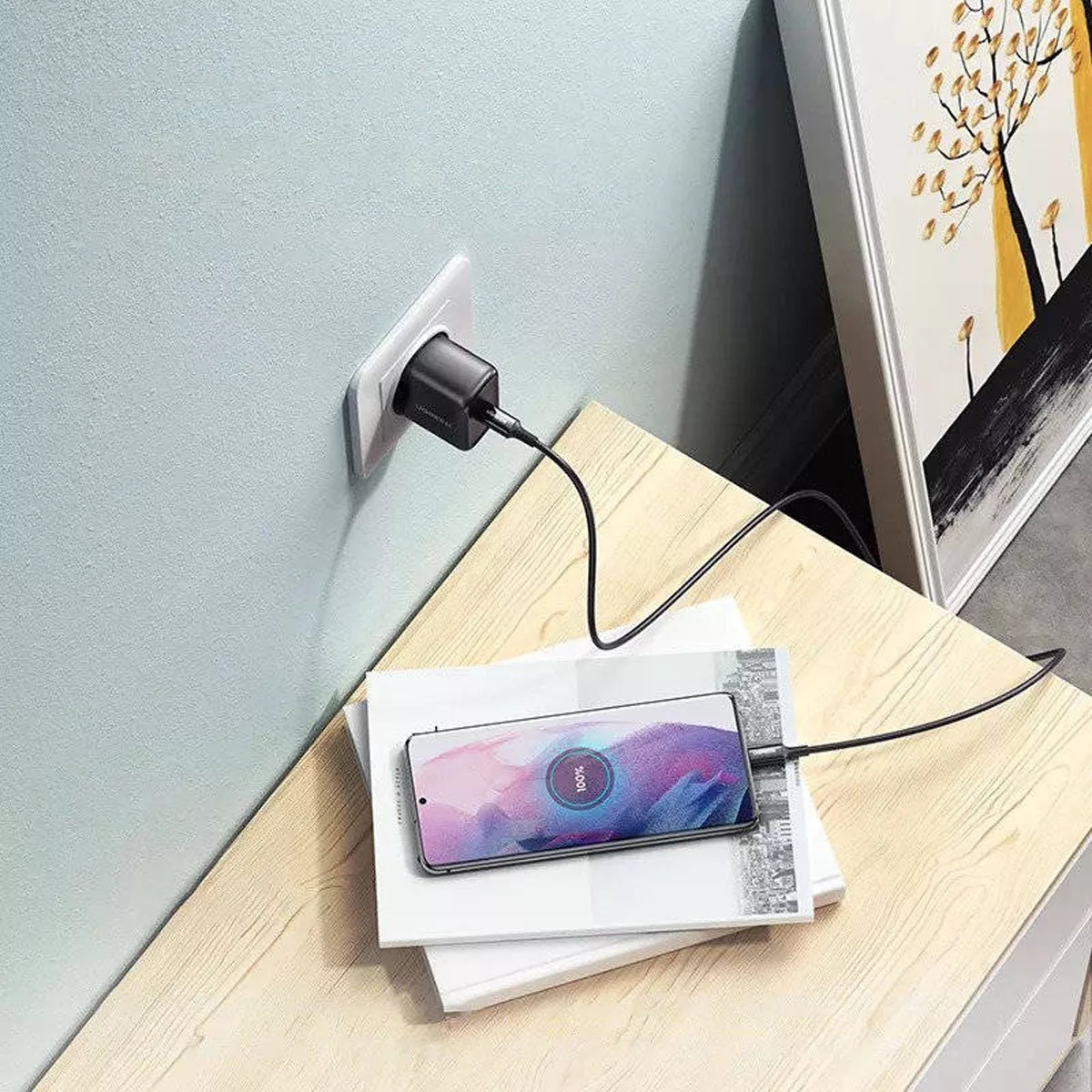 شارژر دیواری 25 وات با پورت USB-C PD همراه با کابل USB-C یوگرین مدل Ugreen CD250