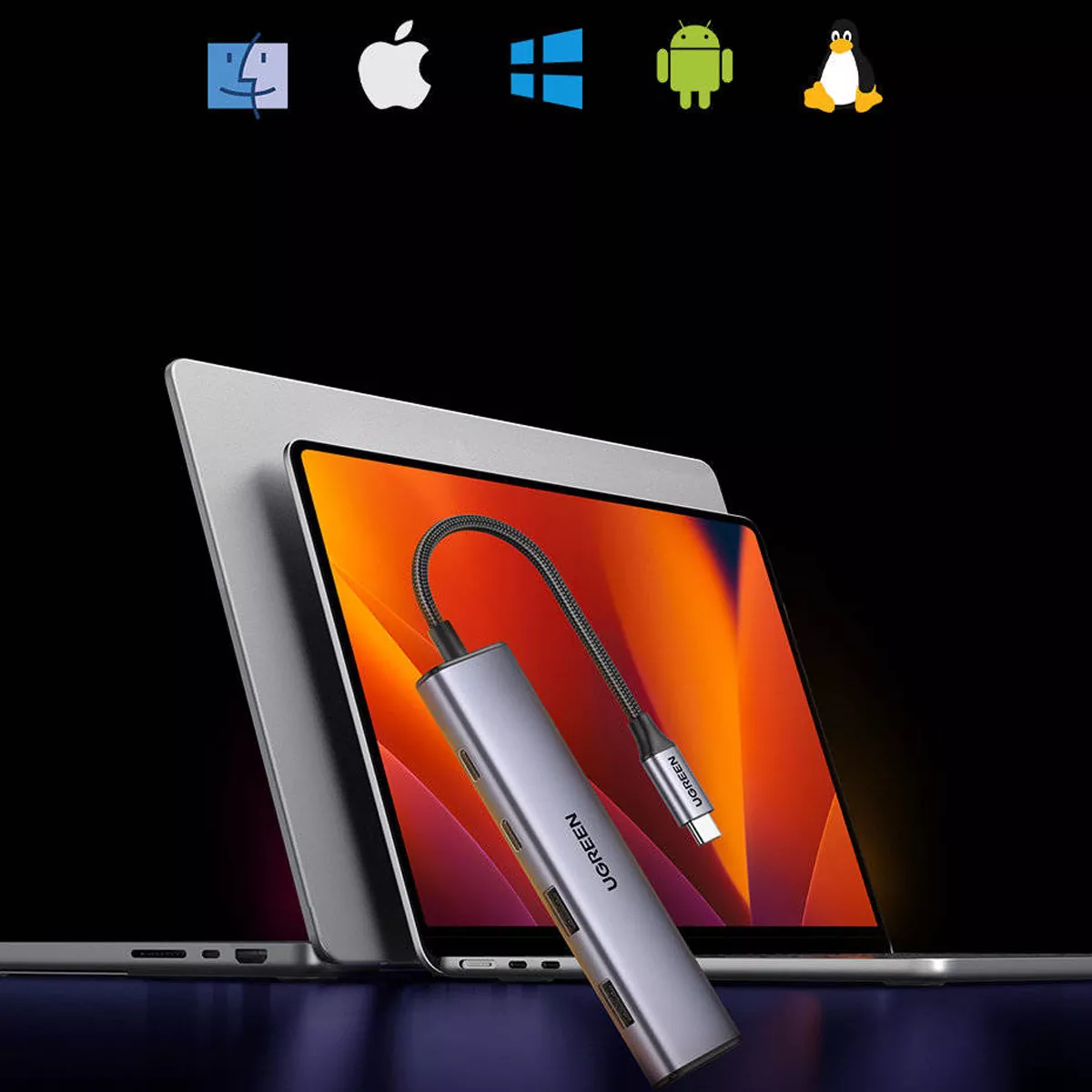 هاب 4 پورت USB 3.0 یوگرین مدل Ugreen CM473-15395