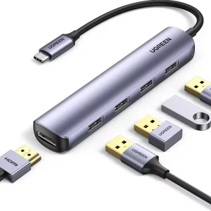 هاب  استوک 5 پورت USB-C یوگرین مدل Ugreen CM417-20197