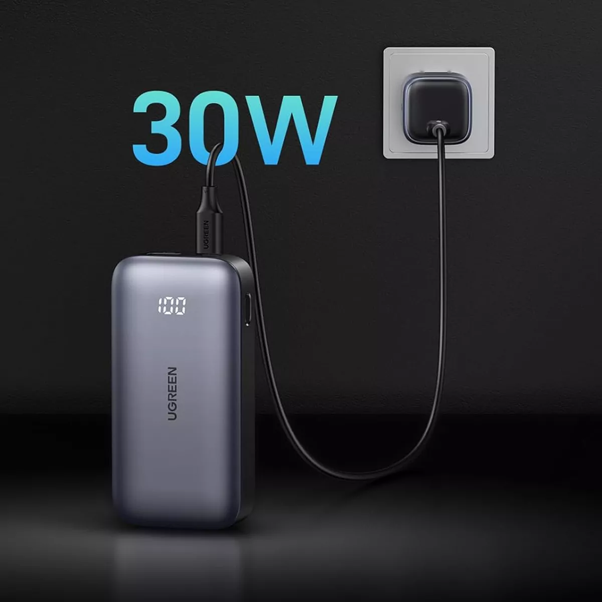پاور بانک دو پورت 30W با ظرفیت 10000mAh یوگرین مدل Ugreen PB502-25185