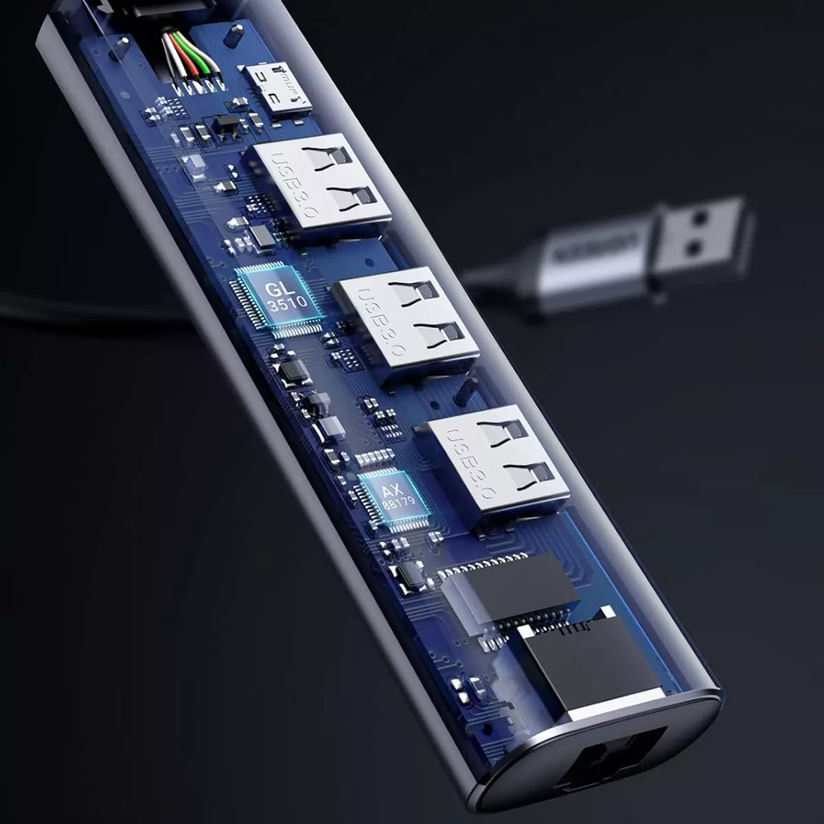 هاب 5 پورت USB 3.0 یوگرین مدل Ugreen CM266-60812