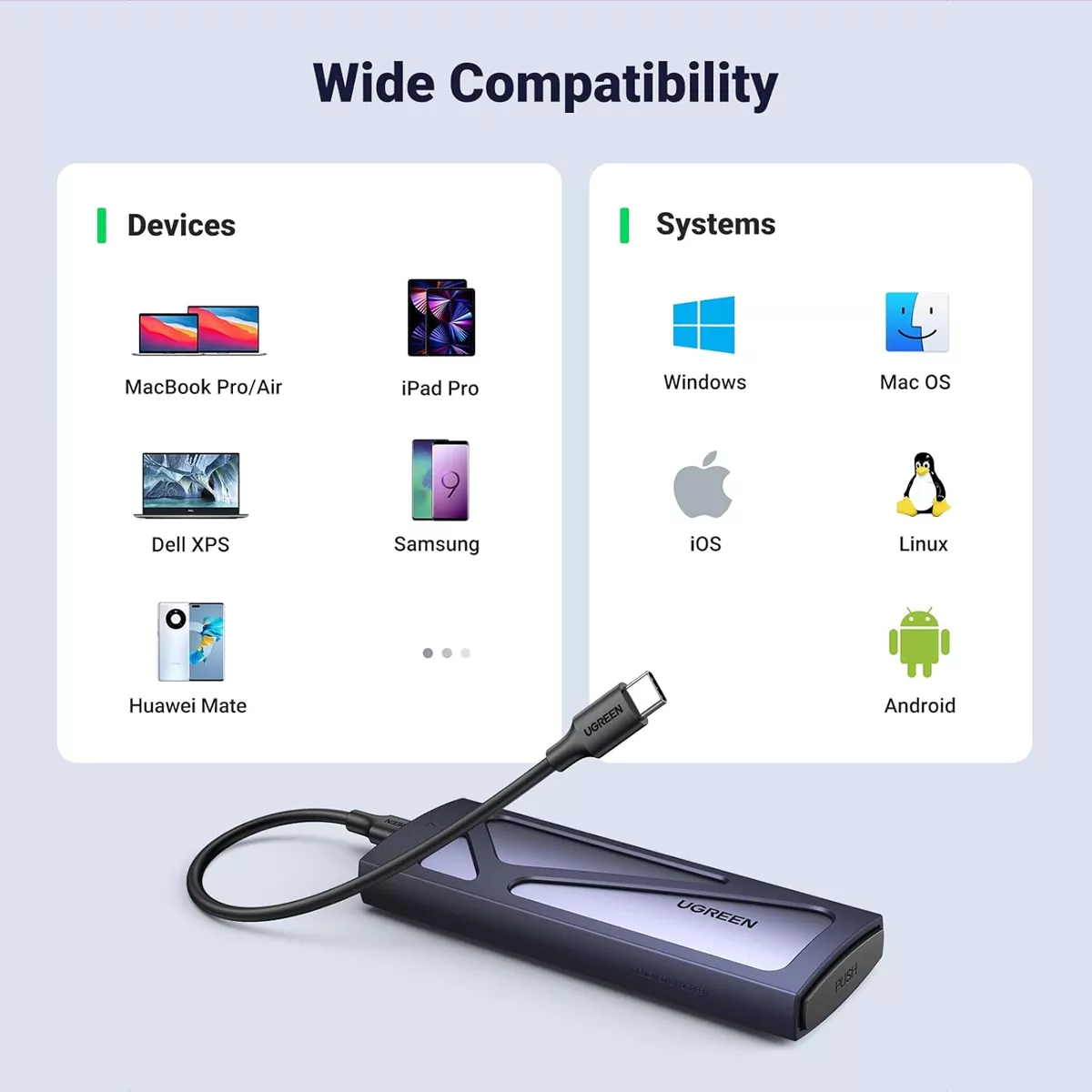 باکس هارد یوگرین مدل Ugreen CM400 10Gbps