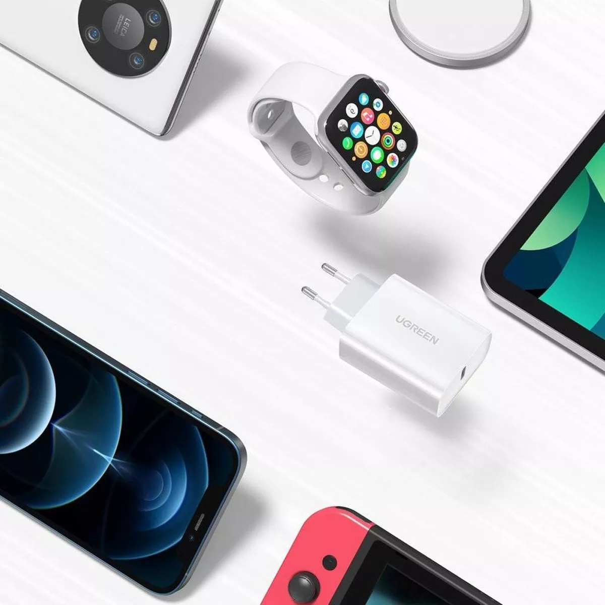 شارژر دیواری ۲۰ وات با پورت USB-C PD یوگرین مدل Ugreen CD137