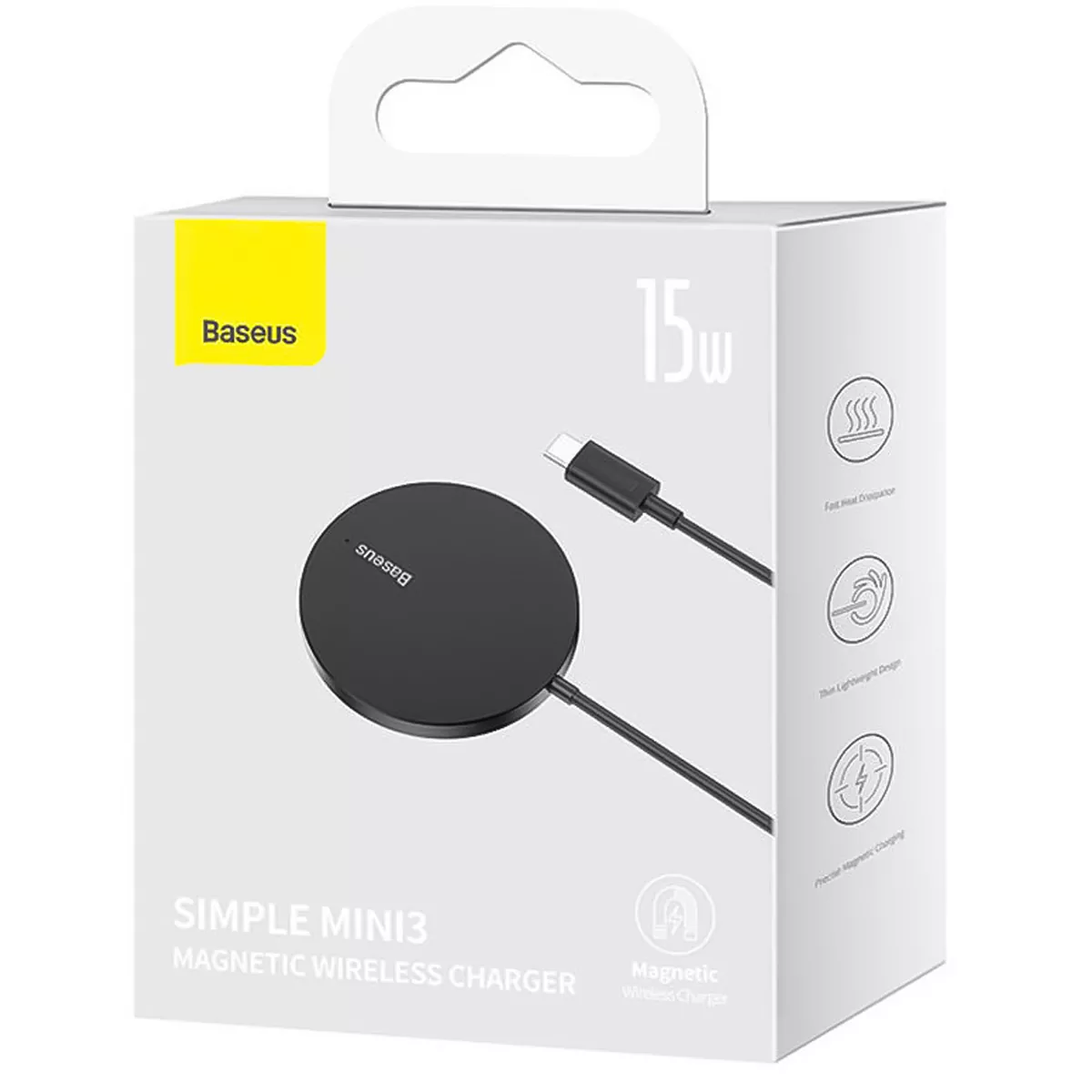 شارژر بی سیم 15 وات بیسوس مدل Baseus CCJJ040001 Simple Mini3