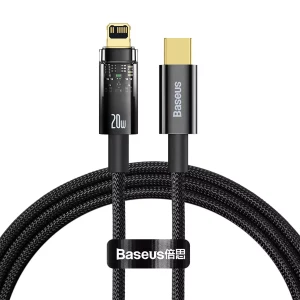 کابل تبدیل استوک 1 متری USB-C به لایتنینگ بیسوس مدل Baseus CATS000001
