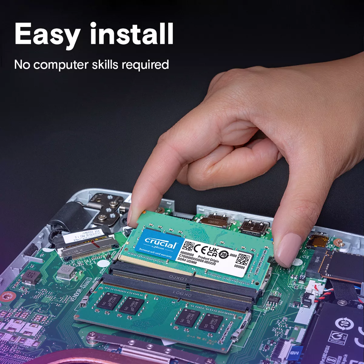 رم لپ تاپ استوک DDR4 دو کاناله 3200 مگاهرتز CL22 کروشیال مدل CT16 ظرفیت 16 گیگابایت