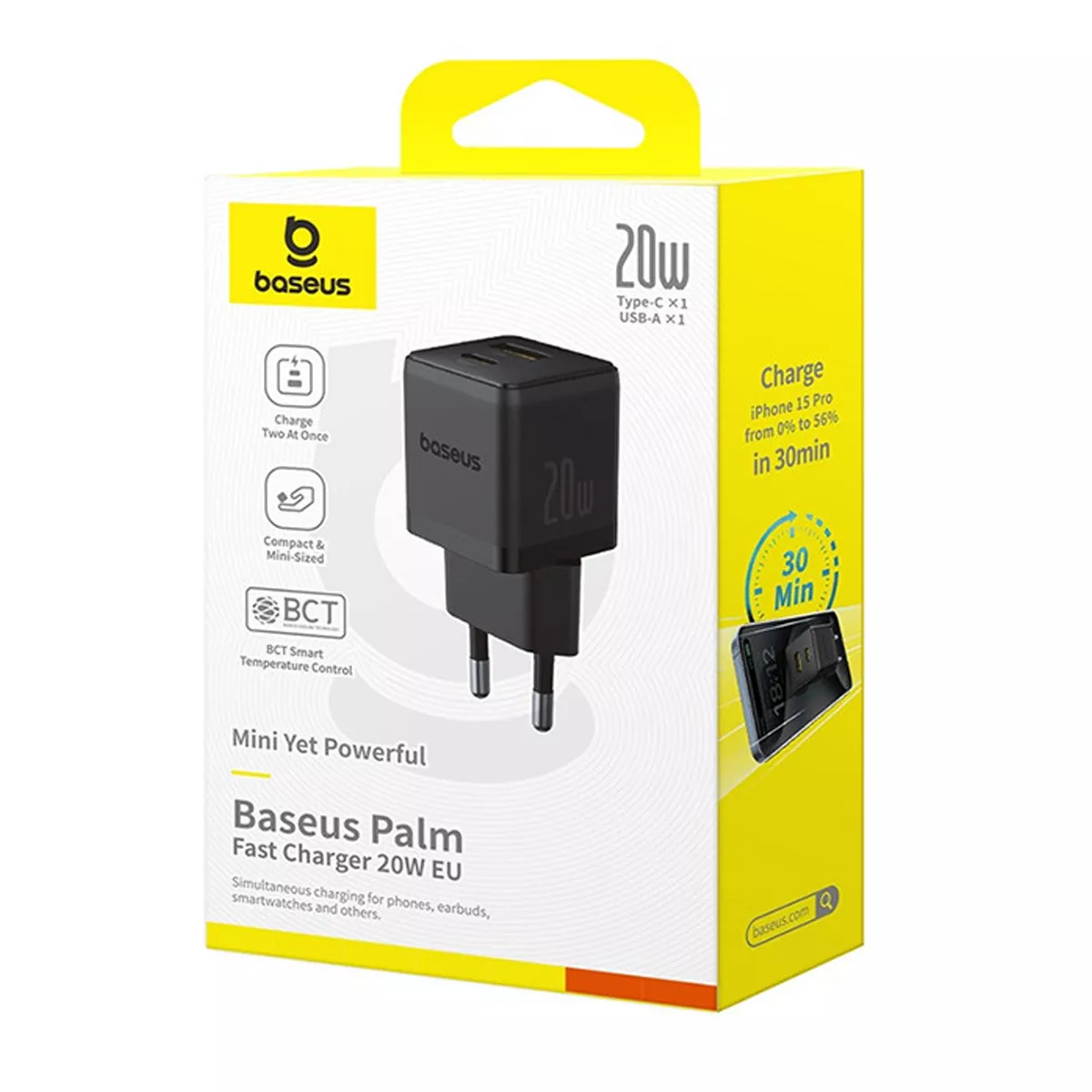 شارژر دیواری 20 وات بیسوس مدل Baseus Palm P10111608113