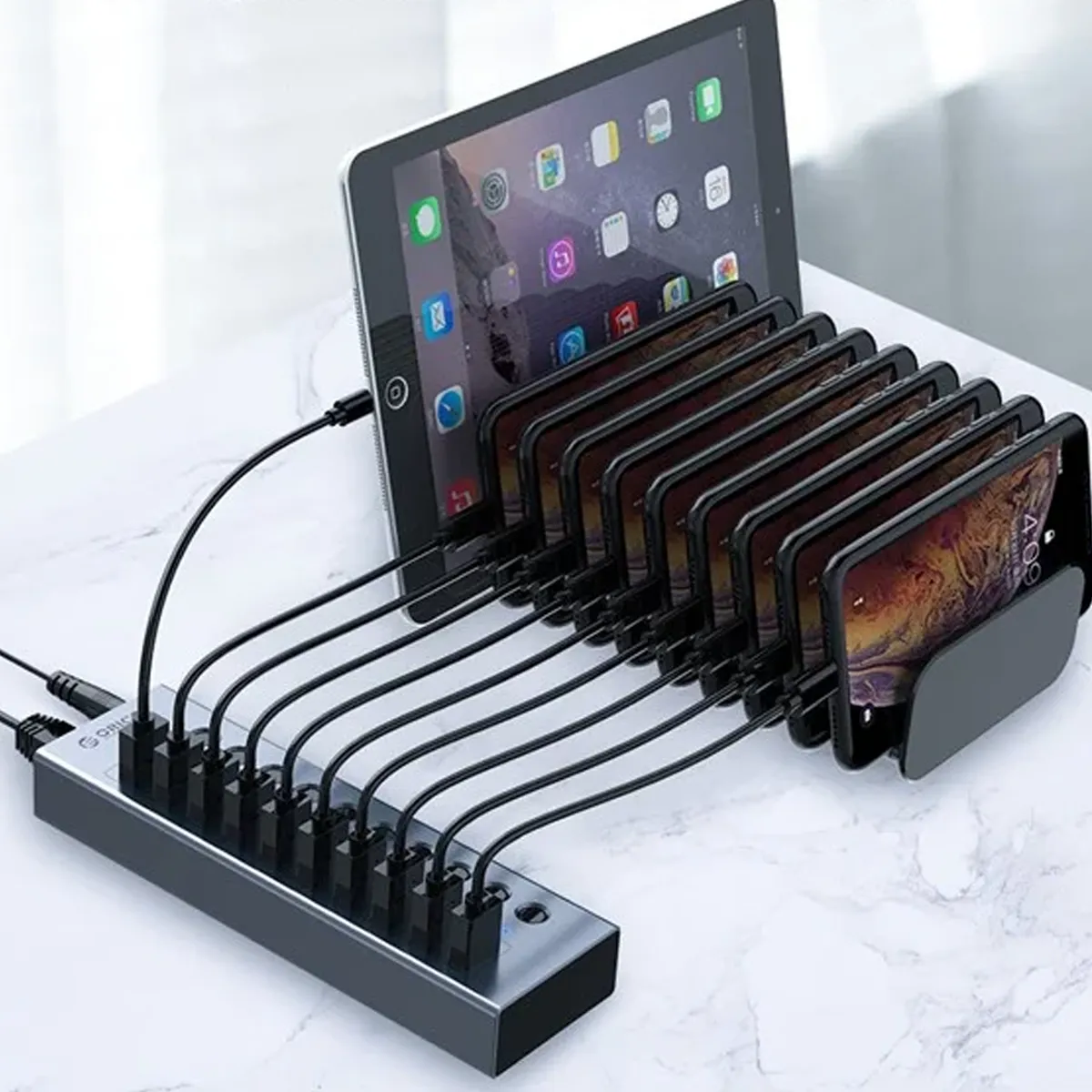 هاب ۱۶ پورت اکسترنال کلیددار USB3.0 فلزی ORICO BT2U3-16AB