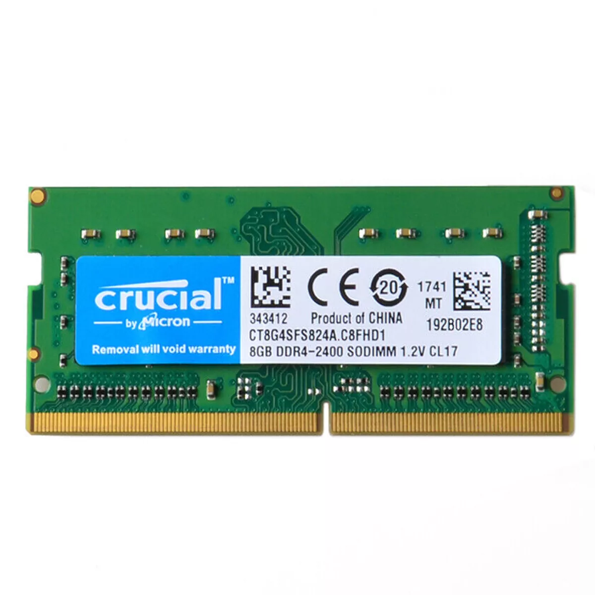 رم لپ تاپ استوک DDR4 تک کاناله 2400 مگاهرتز CL17 کروشیال مدل CT8 ظرفیت 8 گیگابایت