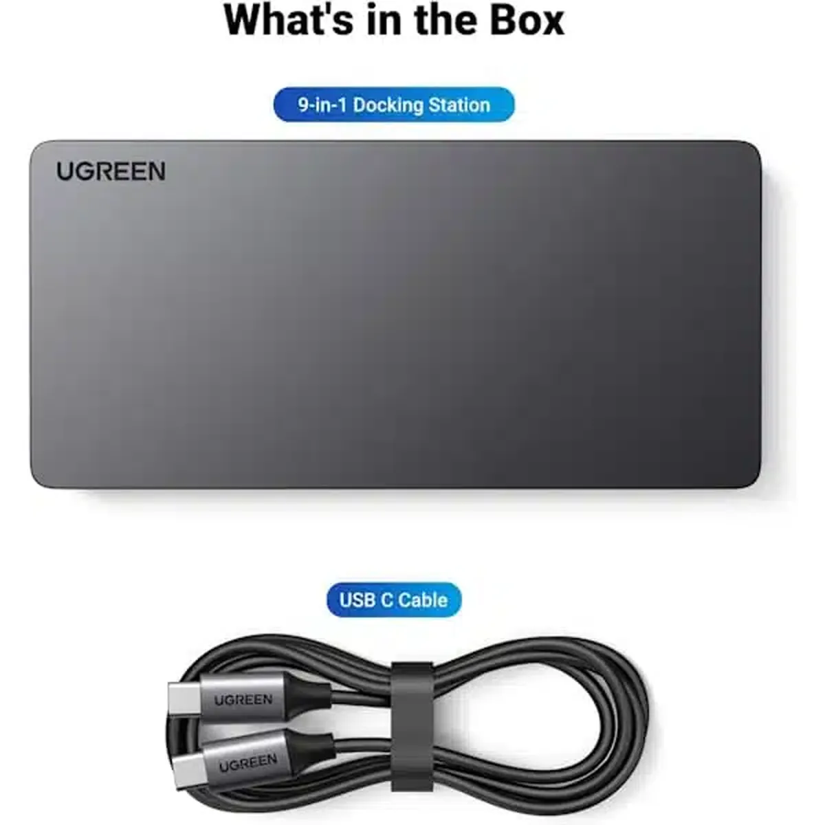 هاب داک استیشن 100 وات 9 پورت یوگرین مدل Ugreen CM615