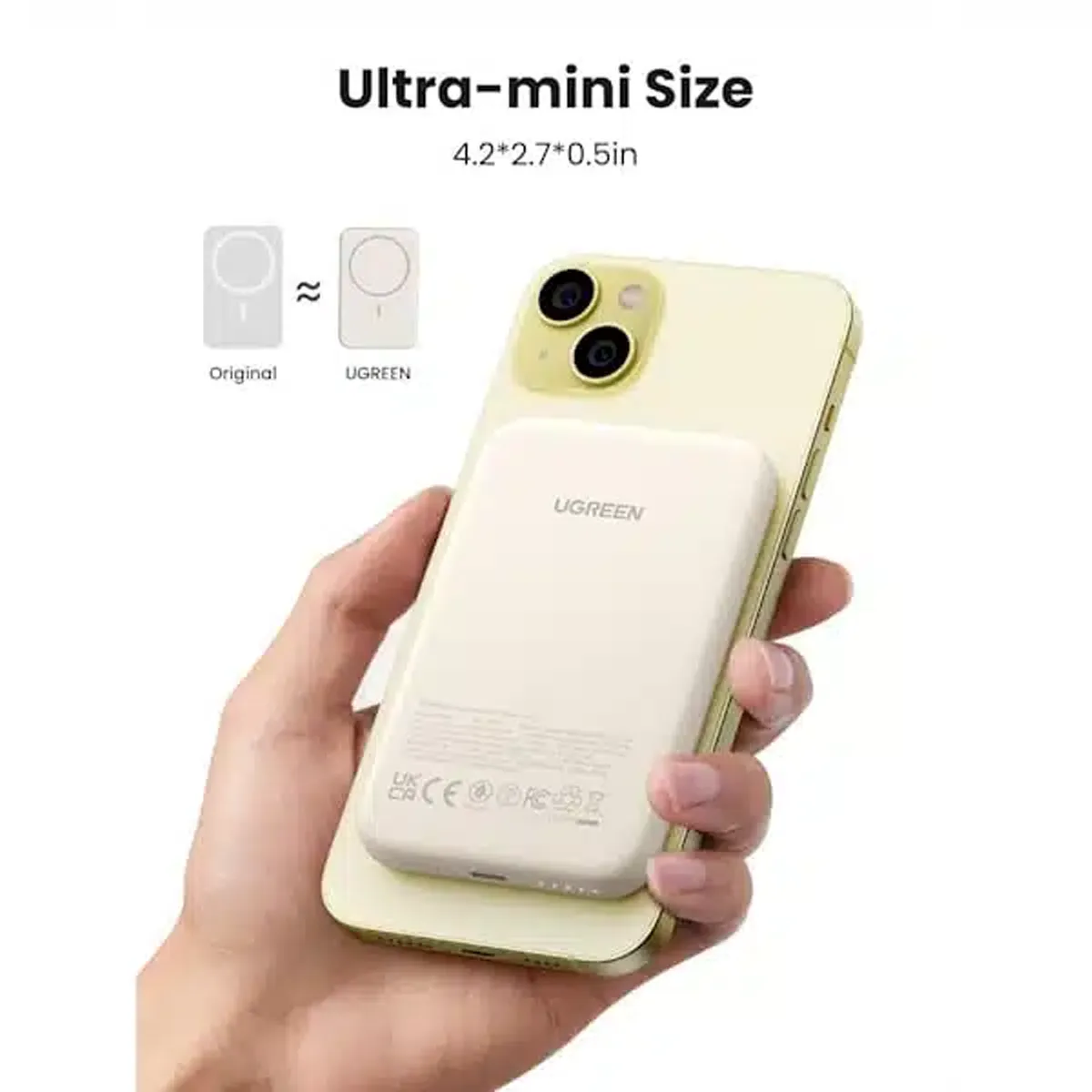 پاور بانک بی سیم مغناطیسی مینی 15 وات یوگرین مدل Ugreen PB560