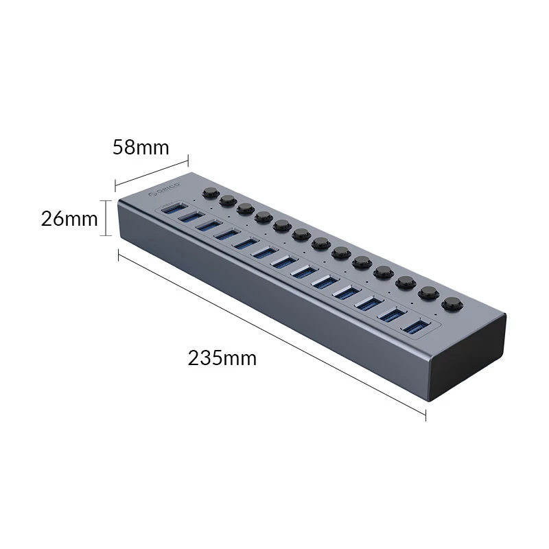 هاب  استوک USB تعداد 13 پورت برند اوریکو مدل ORICO BT2U3-13AB