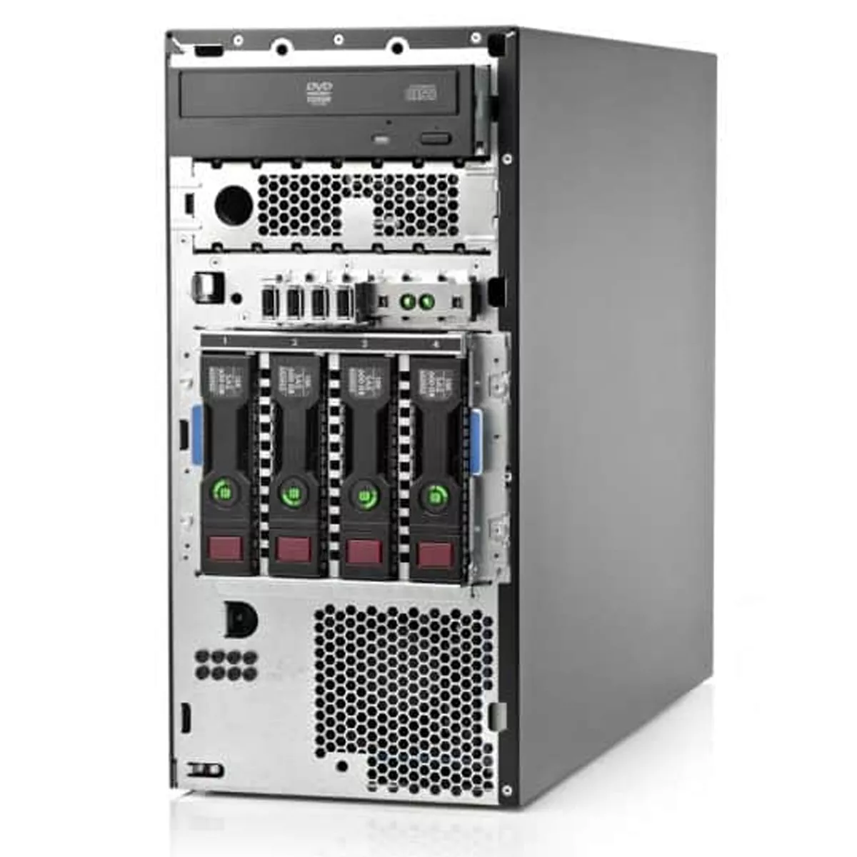 سرور استوک اچ پی مدل HP ProLiant ML310e Gen8 4LFF Xeon E5-2620 v2 128GB
