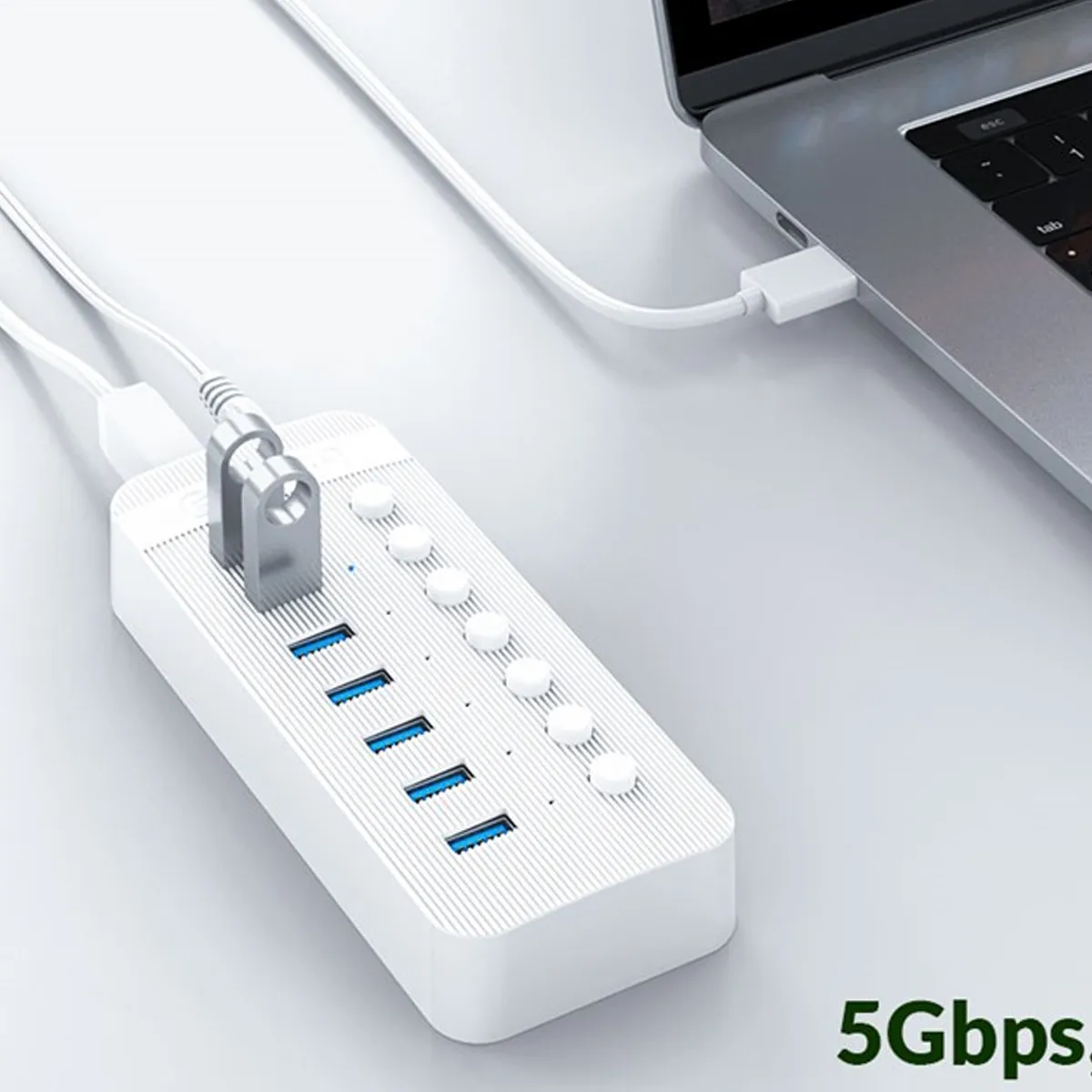 هاب ۷ پورت اکسترنال کلیددار USB3.0 مدل ORICO CT2U3-7AB