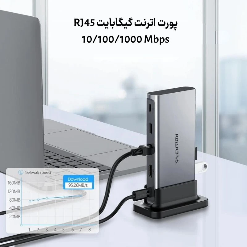 داک استیشن 10 پورت تایپ سی یونیورسال لنشن مدل LENTION CB-D53s