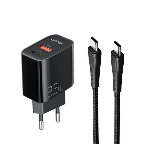 شارژر دیواری تایپ سی 33 وات مک دودو مدل Mcdodo CH-0922
