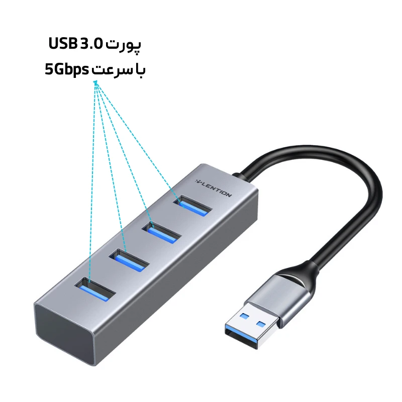هاب 4 پورت یو اس بی لنشن مدل LENTION CB-H22S