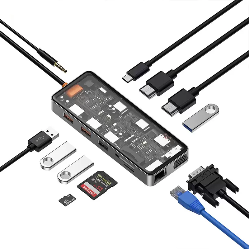 هاب آداپتور 12 پورت تایپ سی ویوو مدل Wiwu CB012