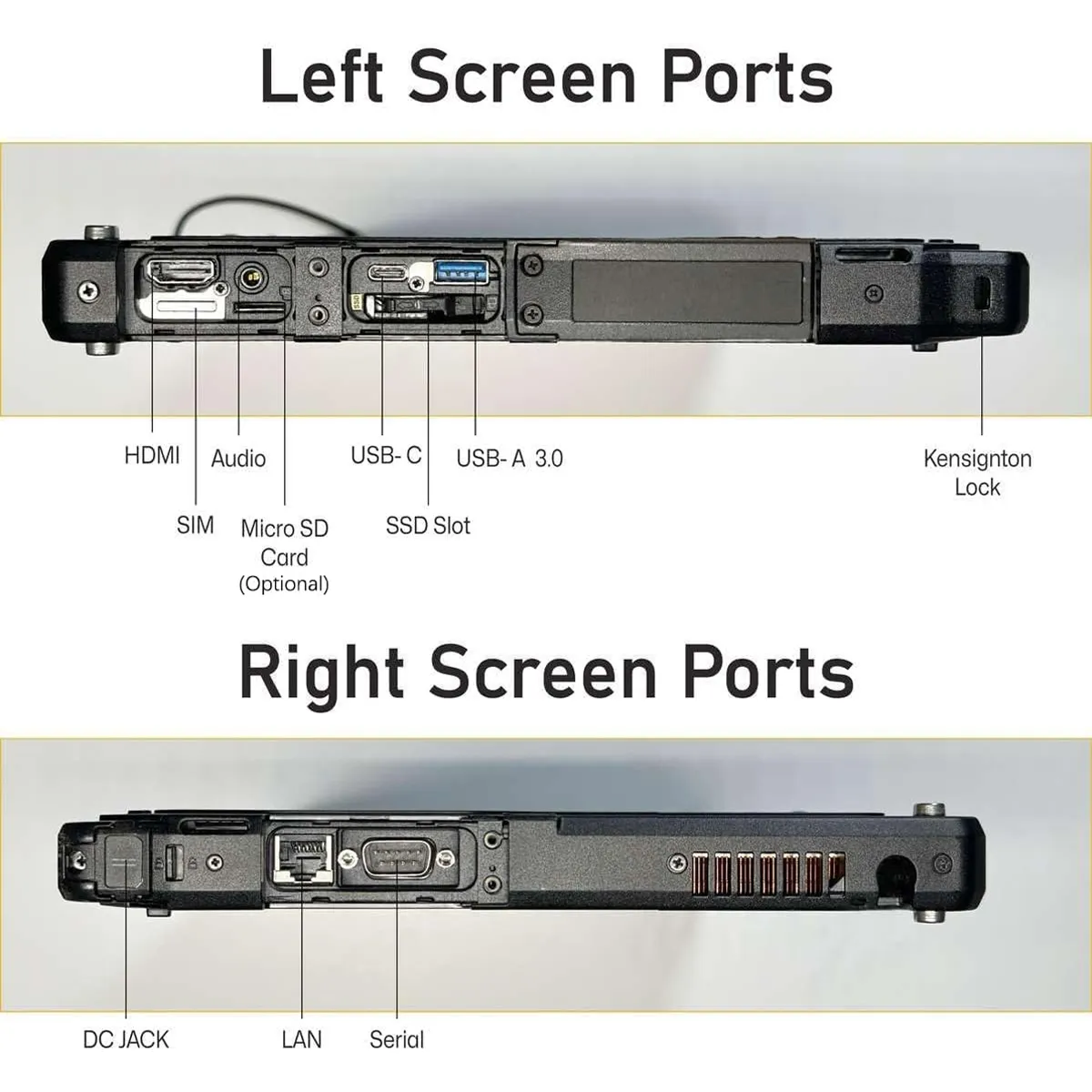 لپ تاپ استوک سیم کارت خور تبلت شو 12.5 اینچی جیتک مدل Getac K120 Rugged Core i5 8250U 16GB 256SSD