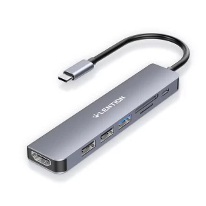 هاب  استوک 7 پورت تایپ سی لنشن مدل LENTION CB-CE18