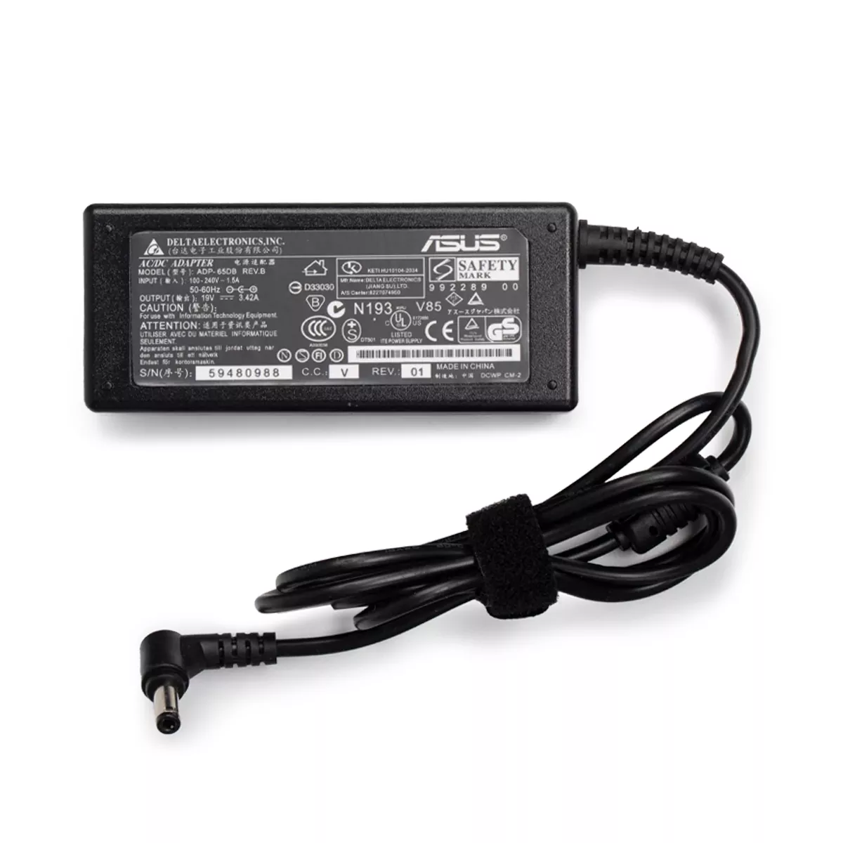 شارژر لپ تاپ ایسوس 19 ولت 3.42 آمپر با سر سوزنی کوچک
