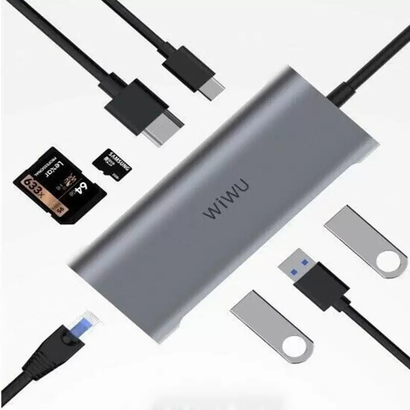 هاب تایپ سی 8 پورت ویوو مدل Wiwu Alpha A831HRT
