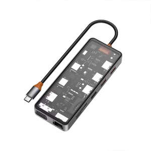 هاب  استوک آداپتور 12 پورت تایپ سی ویوو مدل Wiwu CB012