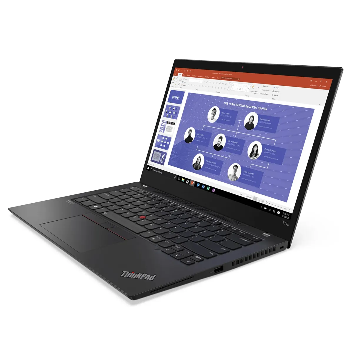 لپ تاپ استوک لمسی سیم کارت خور 14 اینچی لنوو مدل Lenovo Thinkpad T14s Gen2 i7 1185G7 32GB 512SSD