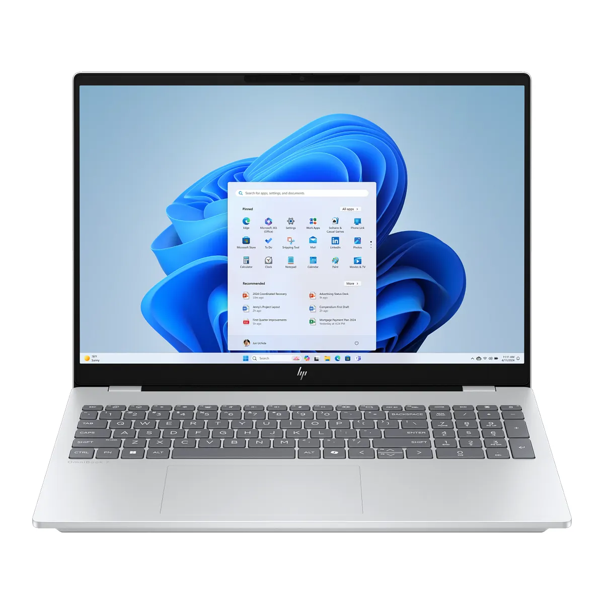 لپ تاپ استوک 16 اینچ اچ پی مدل HP OmniBook 7 16t-ay000 Core Ultra 7 255H 32GB 1TB SSD