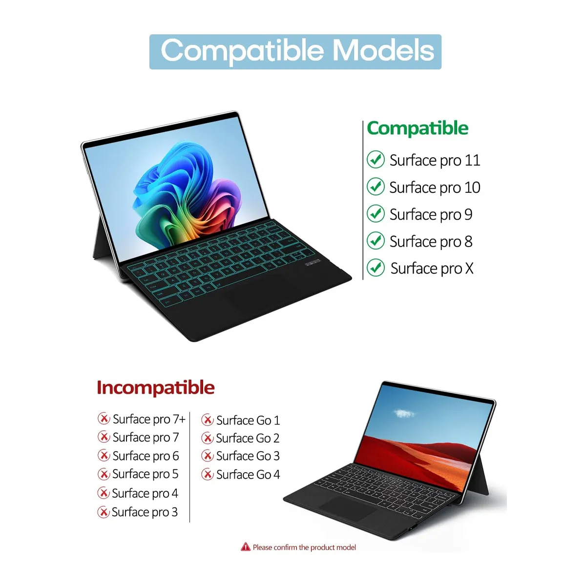 کیبورد استوک سرفیس پرو 8/9/10/11/Surface Pro X