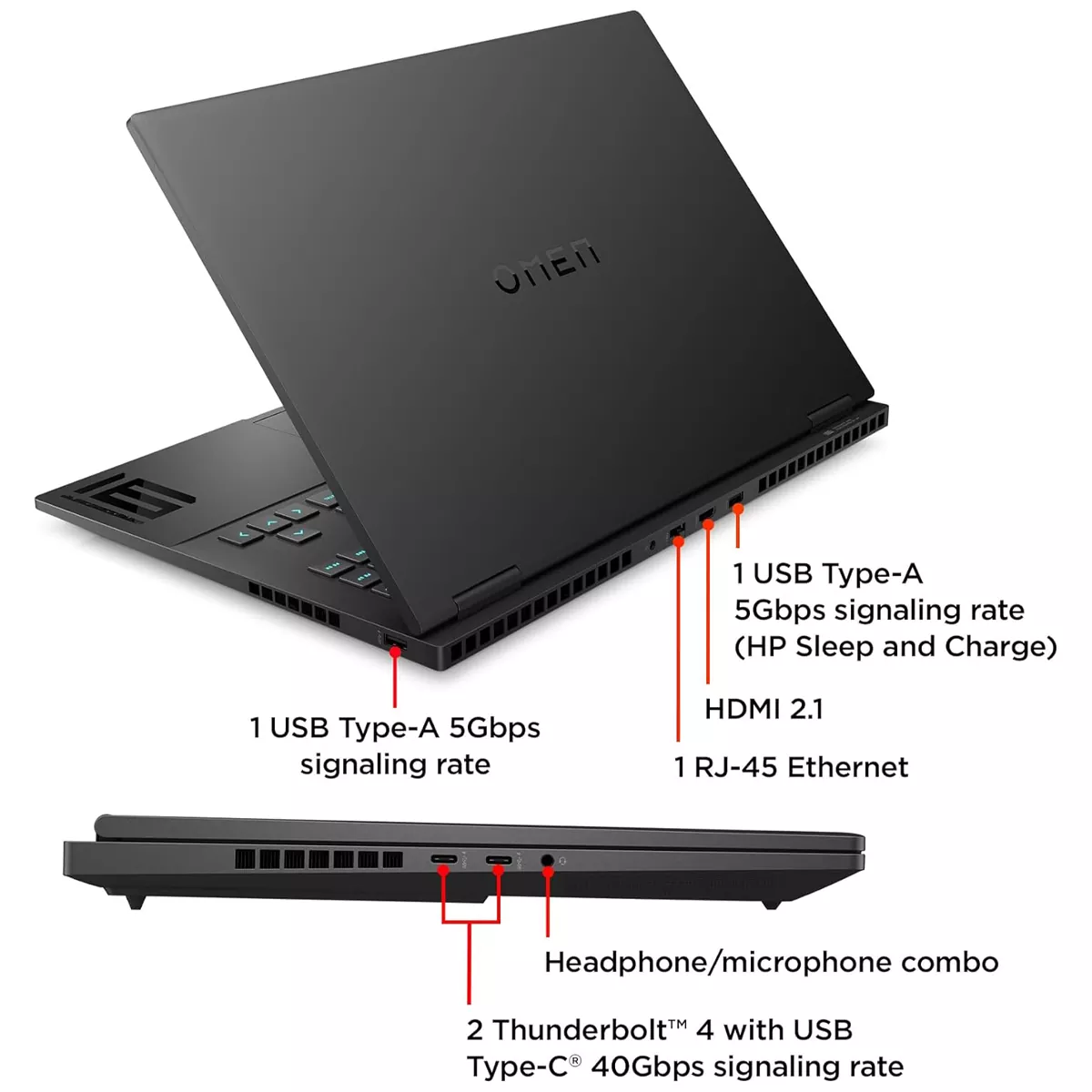 لپ تاپ استوک گرافیک دار 16 اینچی اچ پی مدل HP Omen 16 R7 7840HS 16GB 1TB SSD NVIDIA GeForce RTX 4060 8GB 2K