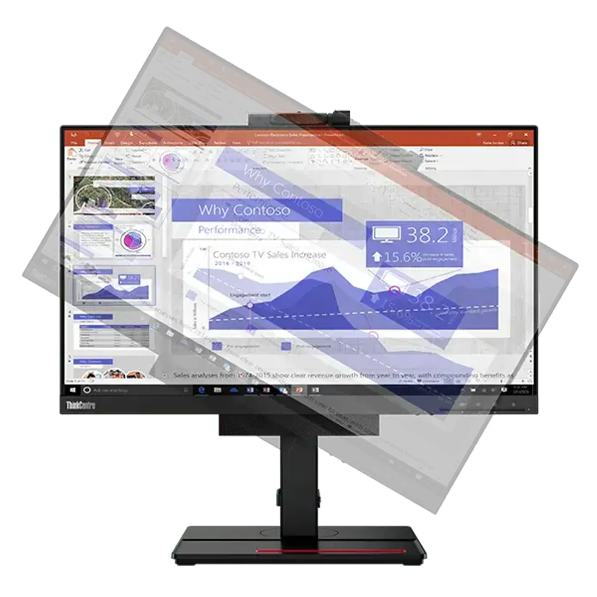 آل این وان استوک گرافیک دار 24 اینچی لنوو مدل Lenovo ThinkCentre TIO 24D Core i7 8700 8GB 256SSD Nvidia Quadro P1000 4GB