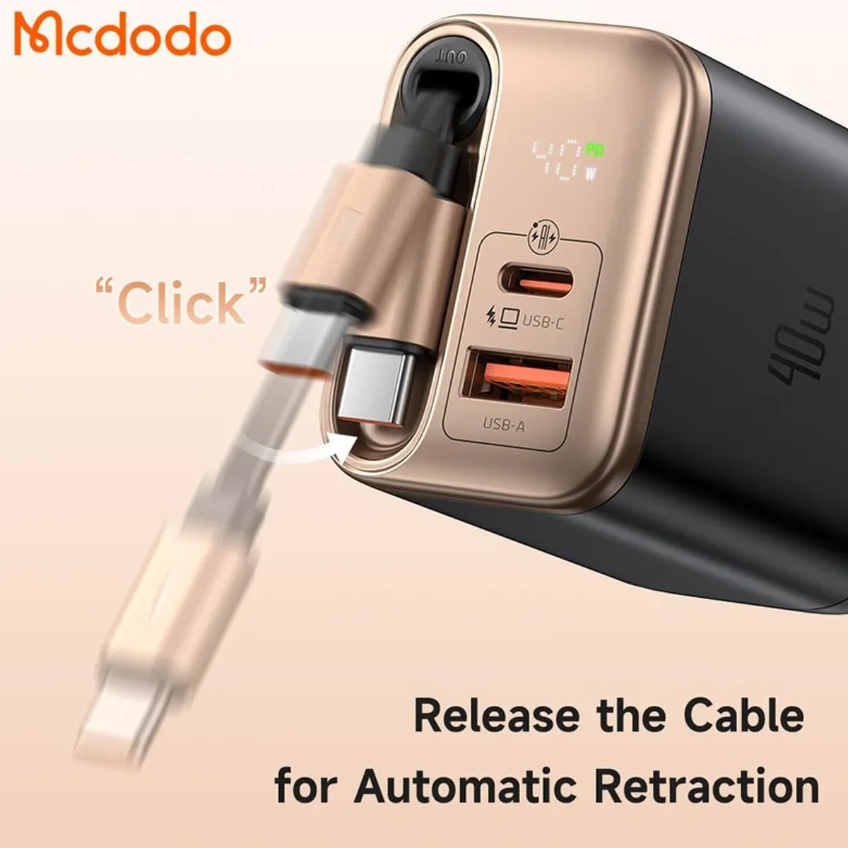 شارژر دیواری 40 وات مک دودو مدل CH-4280