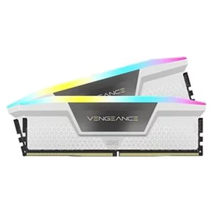 رم دسکتاپ استوک DDR5 دو کاناله 6000 مگاهرتز CL40 کورسیر مدل Vengance RGB White ظرفیت 64 گیگابایت
