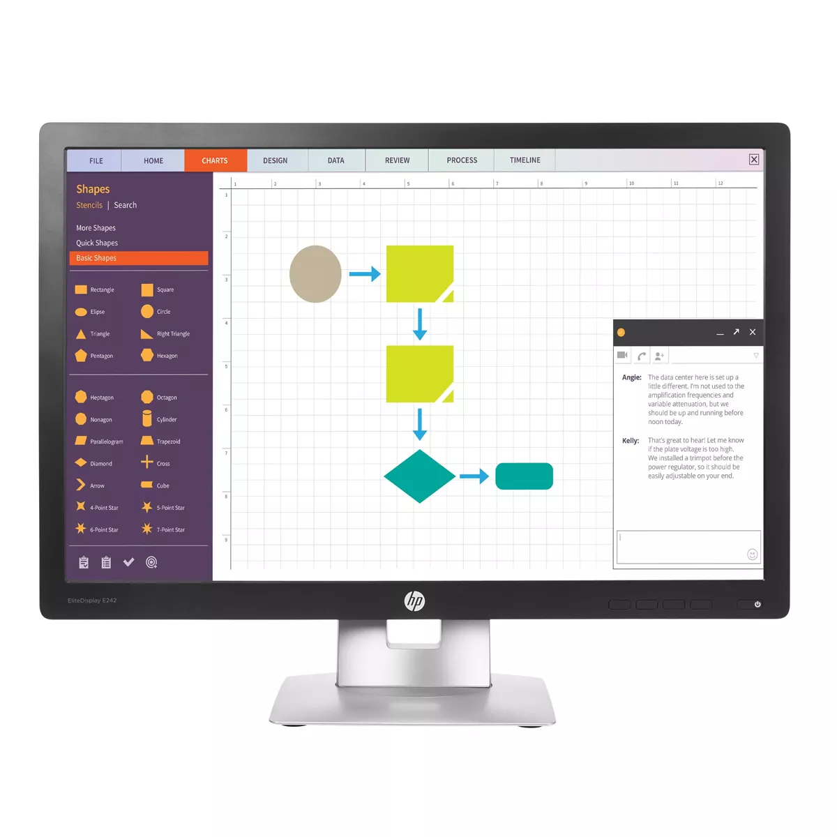 مانیتور استوک 24 اینچی اچ پی مدل HP EliteDisplay E242
