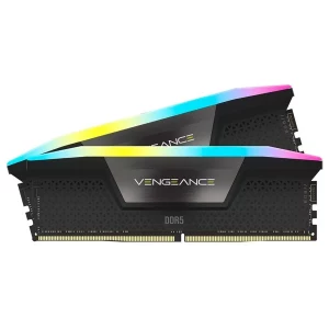 رم دسکتاپ استوک DDR5 دو کاناله 6000 مگاهرتز CL30 کورسیر مدل Vengance RGB Black ظرفیت 48 گیگابایت