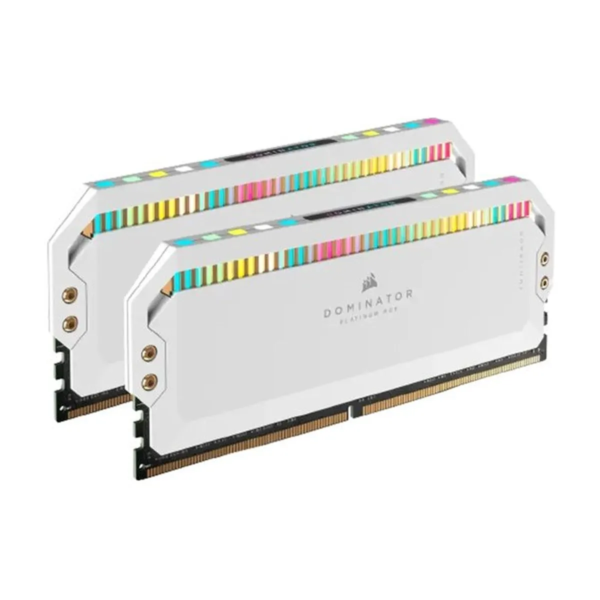 رم دسکتاپ استوک DDR5 دو کاناله 5200 مگاهرتز CL40 کورسیر مدل Dominator RGB White ظرفیت 32 گیگابایت