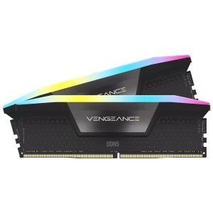 رم دسکتاپ استوک DDR5 دو کاناله 7200 مگاهرتز CL40 کورسیر مدل Vengance RGB Black ظرفیت 96 گیگابایت