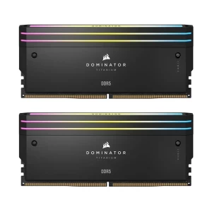 رم دسکتاپ استوک DDR5 دو کاناله 7200 مگاهرتز CL34 کورسیر مدل DOMINATOR TITANIUM BLACK ظرفیت 32 گیگابایت