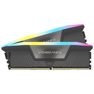 رم دسکتاپ استوک DDR5 دو کاناله 5200 مگاهرتز CL40 کورسیر مدل VENGEANCE RGB ظرفیت 64 گیگابایت