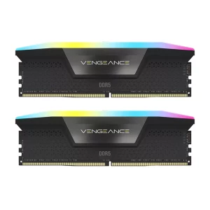 رم دسکتاپ استوک DDR5 دو کاناله 5600 مگاهرتز CL40 کورسیر مدل VENGEANCE RGB ظرفیت 32 گیگابایت