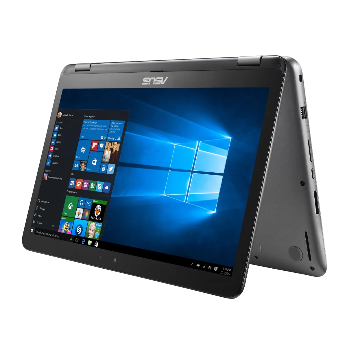 لپ تاپ استوک تبلت شو 15.6 اینچی ایسوس مدل Asus Vivobook Flip 15 TP501 Core i3 6100U 8GB 256SSD